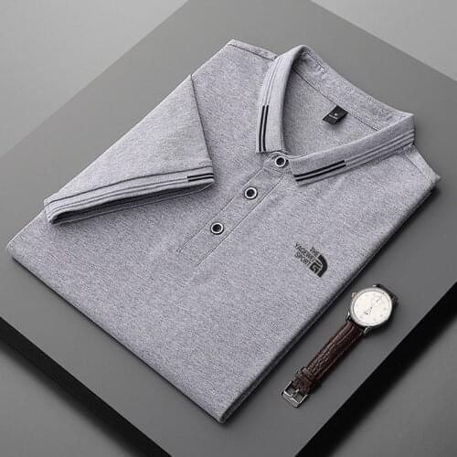 Brand Top Quality 95 Cotton Polo Shirt Men 2021 New Shirts For Man Short Sleeve Summer Fashion White Black Gray Mens Polos L XXL