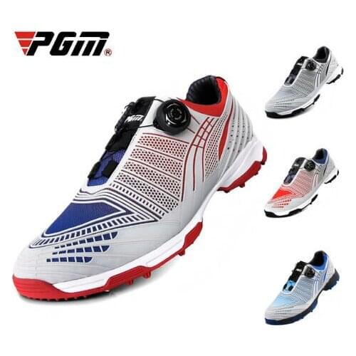2019 NEW PGM golf shoes mens shoes golf shoes knob buckle shoelace breathable comfort