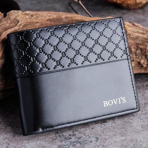 Men Wallets Short Design Brand Man Purses Handbags Money Bags Black Soft PU Leather Male Clutch Wallet Burse Cards Holder Bag