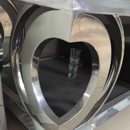 Stainless steel mirror finish coffee table leg flower pattern Europe style table leg, sweet heart shape sofa foot