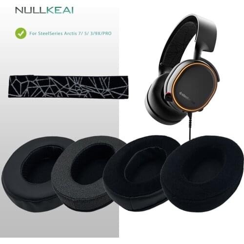 NULLKEAI Replacement Thicken Leather Earpads For SteelSeries Arctis 7/5/3/PRO/9X Headset Upgraded Comfy Cushion Sleeve