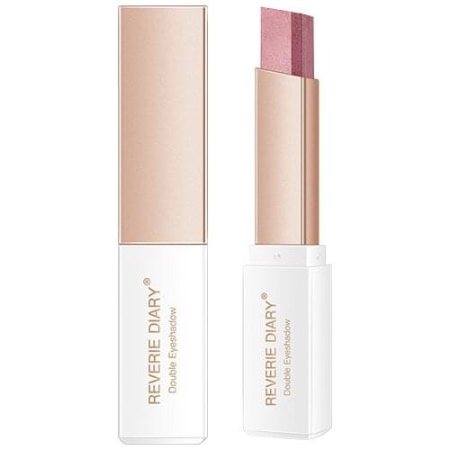 Waterproof Bling Double Color Gradient Velvet Eye Makeup Shadow Stick Mix Glitter Matte Eyeshadow Pallete Pen Dual Color Shadow