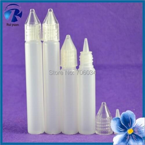 PE Wholesale 15ml 10ml 500/lot Clear PE bottle, Unicorn Bottle, E-cigarette E Juice E-Liquid plastic dropper Open Bottles