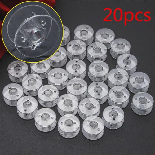 Plastic Domestic 20pcs Sewing Machine Empty Bobbins for Brother Janome Singer household sewing machine accessories