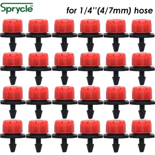 50-800PCS Garden 1/4'' Adjustable Nozzles Drip Irrigation Agriculture Watering Sprinkler Dripper Emitter Lawn Flower Vegetables