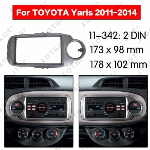 Stereo Panel Plate Car Radio Fascia Surround For TOYOTA Yaris (XP130) 2011 2012 2013 2014 DVD Refitting Frame Dash Kit