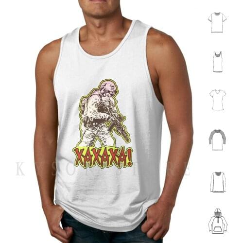 Xaxa Tank Tops Vest Sleeveless Russian Military Retro