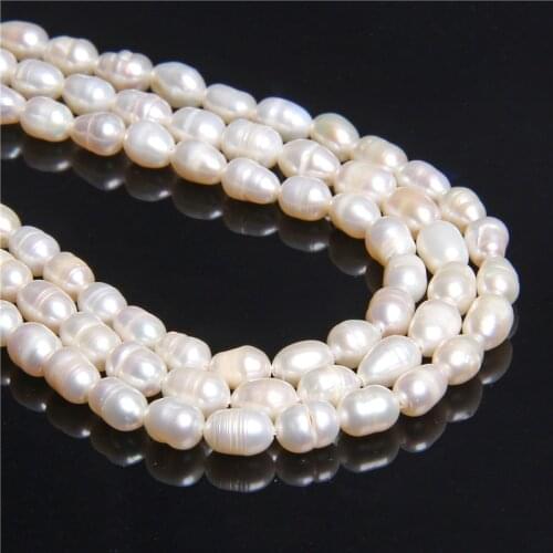 5-5.5mm Women jewelry making Accessories Natural freshwater pearl bead loose real rice potato strip oval drop pearls beads charm