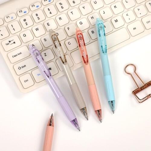 1 Pcs Random 0.5mm Creative Press Student Writing Cute Gel Pen Simplicity Fresh Neutral Pens Korean Stationery School Supplies