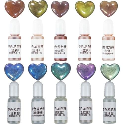 10 Colors Color Shift Pearl Resin Pigment Aurora Chameleons Resin Pigment Kit