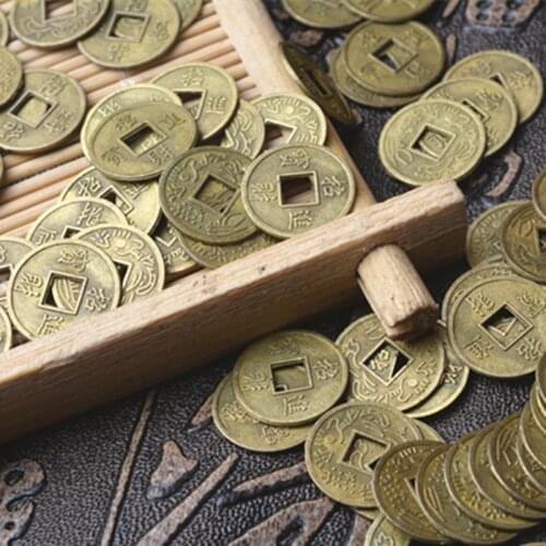 10Pcs Zinc Alloy Lucky Fortune Feng Shui Antique Chinese Ancient Money Coin for Home Collection