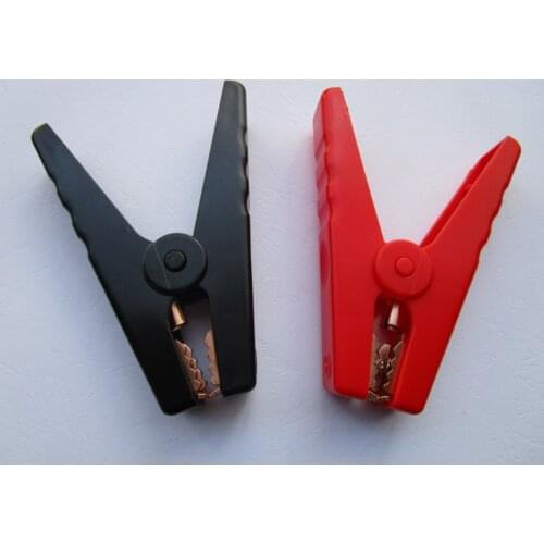 16 pcs (8 pair) Battery Clip Insulated Clamp 95mm 10A Red and Black ML