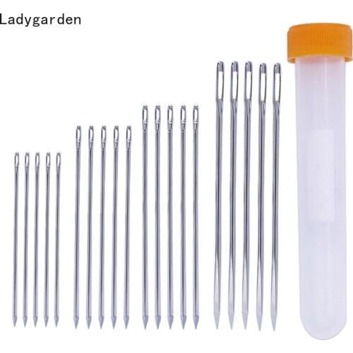 20PCS 4.4/5.2/5.8/7.0cm Stainless Steel Needle for Leather Sewing Leather Hand Stitch Stitching Needles Canvas Leather Tools