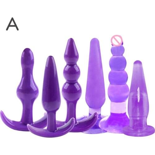 6pcs/set Anal Sex Toys for Men Women Anal Plug Butt Plug G-spot Stimulation Erotic Toys Adult Products Prostate Massager