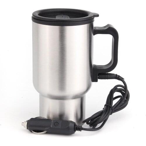 12V 450ml Stainless Kettle Car Cup Pot Water Auto Electric Heater with Cable