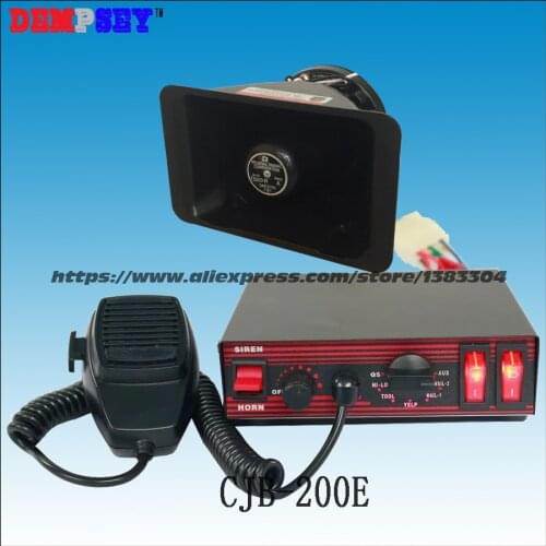 CJB-200E wires Car siren,DC12V fire truck / emergency vehicle alarm, 200w Police siren ,200W Speaker alarm,8 Tones