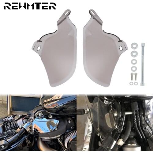 Motorcycle Engine Saddle Shields Heat Deflector Air Deflector Smoke For Harley Softail Fat Boy Street Bob Slim FLSL FXBB 18-20