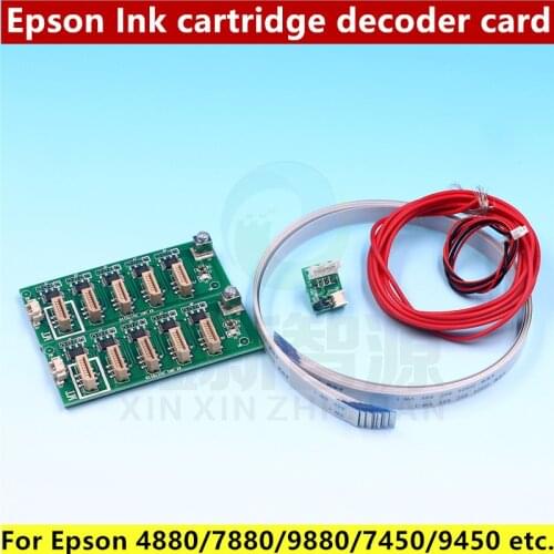 EPSON plotter ink cartridge decoder card for EPSON 9880C/7880C/4880C/7450/9450 Printer Sub-tank automatic reset/Decryption card