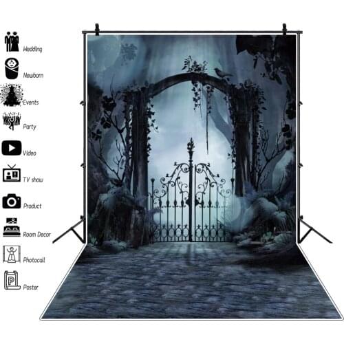 Laeacco Autumn Forest Dark Night Scene Kids Child Shoot Photozone Photography Background Photo Backdrop Photocall Photo Stuido