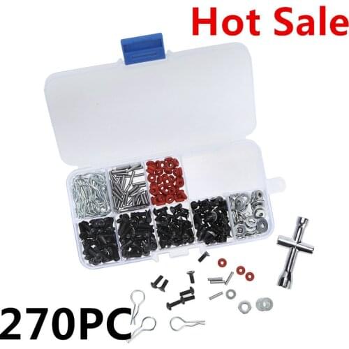 Hot Sale 270pcs/box Special Repair Tool and Screws Box Set for RC Car Multicopter Quadcopter Airplane Helicopter spare parts