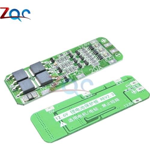 3S 20A 12.6V Li-ion Lithium Battery 18650 Charger Module PCB BMS Protection Board for PMW Motor Lipo Cell Module