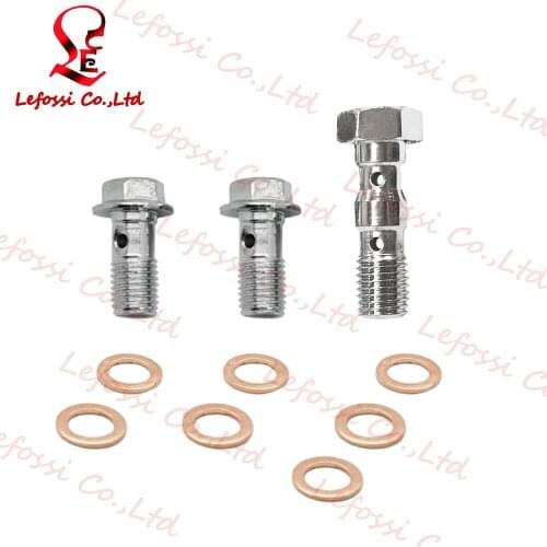 M10*1.25 Brake Master Cylinder Oil Hose Screw Banjo Bolt Motorcycle Universal Tube Tubing Screws Bolts M10*22*1.25 M10*32*1.25