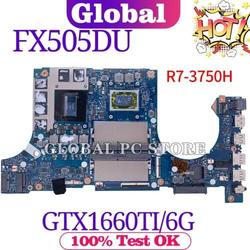FX95D for ASUS FX505 FX505D FX505DU FX505DV laptop motherboard Original mainboard 100% test OK R7-3750H GTX1660TI/6G