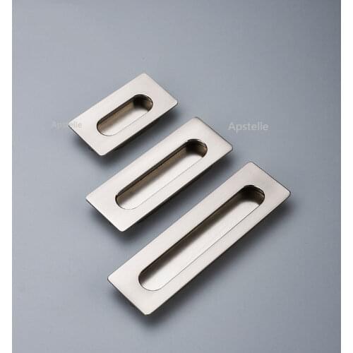 Dresser Furniture Pull Black Silver Kitchen Cabinet Knobs Zinc Alloy Drawer Cupboard Handle Recessed European Fashion