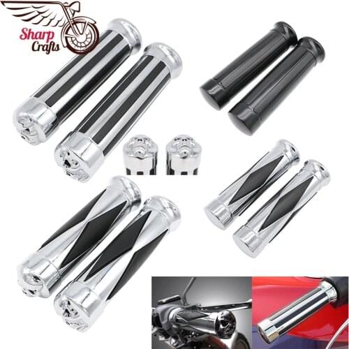 Motorcycle Zombie Skull Rubber Hand Grips Throttle Sleeve Tube For Harley Honda Kawasaki Suzuki Yamaha Cruiser Chopper Custom