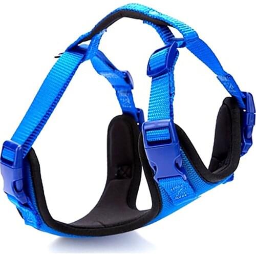 Harness For Dogs- Small- 1,5x40-50cm-Navy-Air Weaving Handmade Dog chest Collar