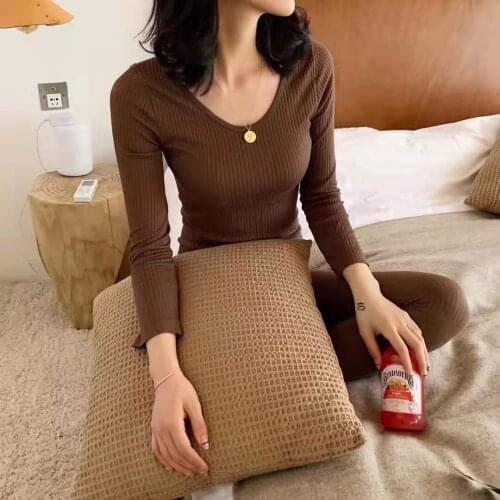 New Autumn Thin Pajamas Sets Women Sleepwear Homes Clothing Cotton Pajama Home Wear Womens Set Spring Pants Nightwear