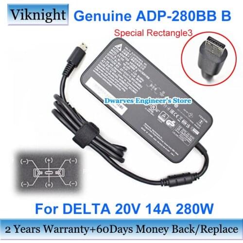 Genuine ADP-280BB B DELTA AC Adapter Power Supply 20V 14A 280W Thin Laptop Charger Special Rectangle3