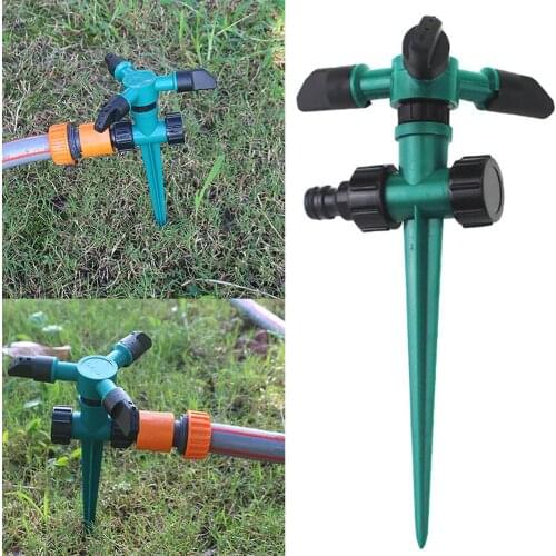 Garden Lawn Watering Sprinkler 360 Degree Rotating Ground Insertion Greenhouse Cooling Irrigation Sprayer Household Garden Tool