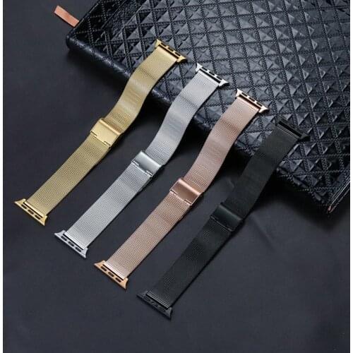 Watch Band for Apple Watch Replacement Stainless Steel Bracelet Mesh Strap 38mm 40mm for iwatch series 5/4/3/2/1 42mm 44mm