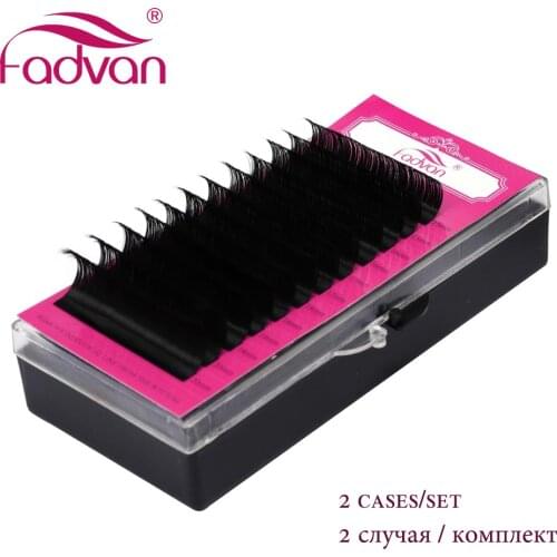 2 Boxes Super Long 15-20mm 20-25mm Mixed Length Individual Eyelash Extensions for Professional False Lashes Extension