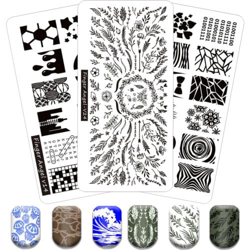 Lace New Design Nail Art Stamping Style DIY Image Nail Stamping Plates Manicure Stencil Set For Nail Stamping