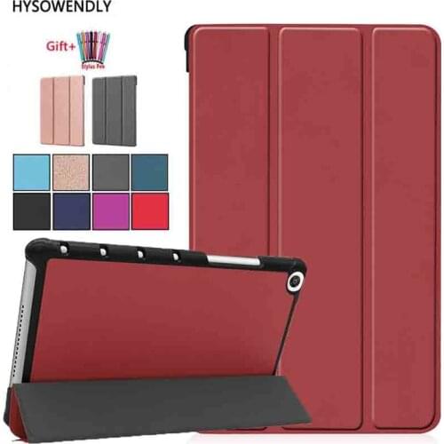 Tri-Folding Tablet Case For Huawei MediaPad M5 Lite T5 8.0 Inch Stand Smart PU Leather Cover For MediaPad T5 8.0'' JDN2-W09 AL00