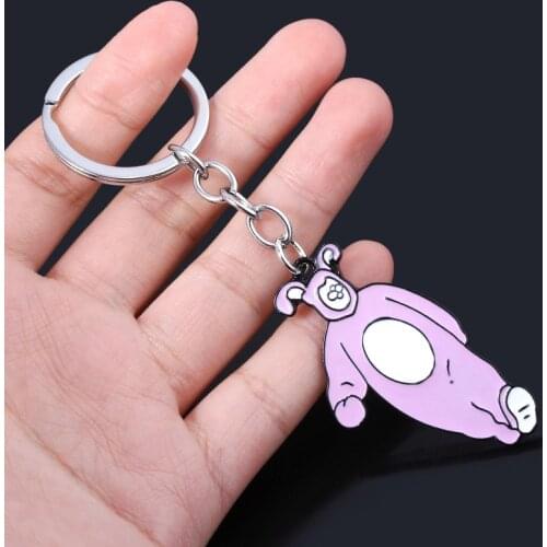 TV Show Friends Keychain Central Perk Coffee Time Pendant Chandler Muriel Bing Pink Rabbit Key Chain Keyring Best Friend Gift