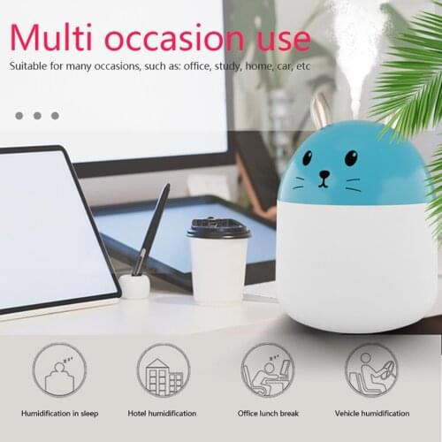 Large Usb Capacity Usb Portable Humidifier 250ml Cool Mist Humidifier With Night Light Home Bedroom Mist Atomizer Nano Spray