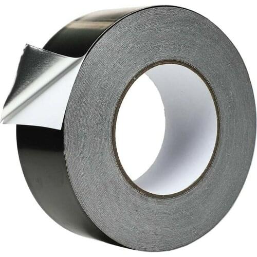 Westspark 20M Black Aluminum foil Duct Tape, 2 inch Professional Grade Roll Silver Adhesive Sealing Tape for HVAC, Insulation