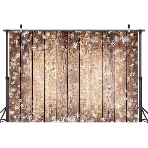 Winter Backdrop for Photography Wooden Floor Photo Background Snowflake Christmas Backdrops Newborn Baby Portrait Backgrounds