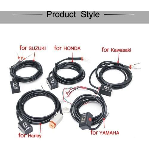 1-6 Lever EFI Indicator Motorcycle Speed Current Gear Display Indicator ECU Plug for Suzuki for Honda for Yamaha for Kawasaki