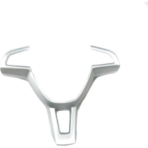 1PCS Car Steering Wheel Sequins Cover Interior Decoration Trim For Skoda Kodiaq 2016 2017 LHD ABS carbon fiber Chrom Accessories