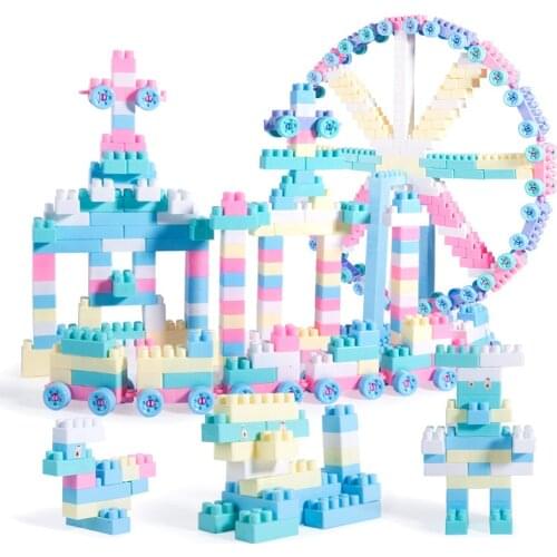 100 Pcs DIY Colorful Big Particle Building Blocks Bricks Creative Set Early Education Toys For Children Kids Compatible