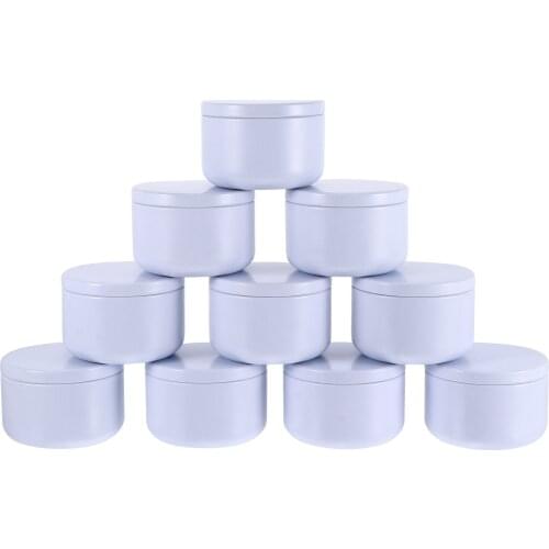 12Pcs DIY Candle Tins Round Containers with Lids for Candle Making Arts Crafts