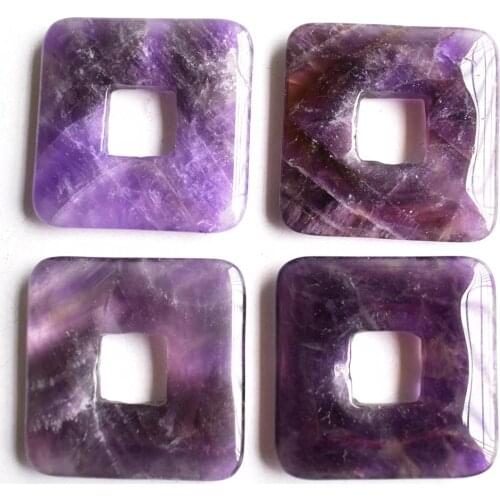 2021 new fashion natural tiger eye Amethyst square pendant necklace bracelet jewelry wholesale 4pcs/lot free shipping