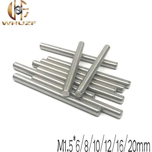50pcs M1.5*6/8/10/12/16/20mm 304 stainless Steel GB119 Threaded Cylindrical Pin / Dowel Pins For Mold Machine Tools
