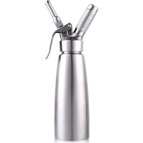 Free Shipping Stainless Steel Whipped Cream Dispenser/Cream Whipper with 3 Decorating Nozzles,Cartridge Holder,Silver Color(284