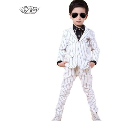 Baby boys Brand blazers jacket Two-piece boys suits for weddings formal flower boy clothing child kids prom Groom Suits N15