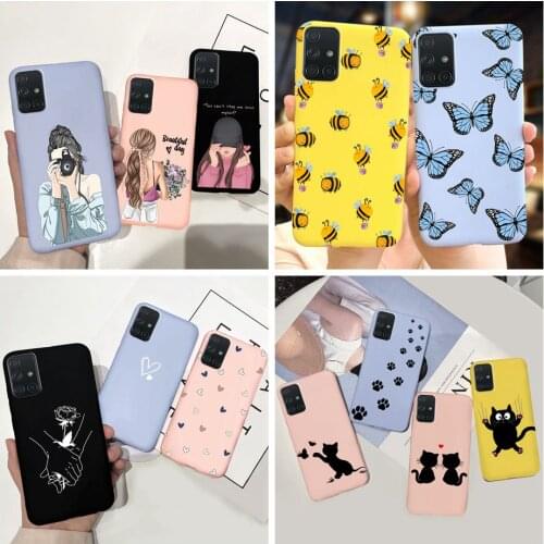 For Samsung Galaxy A51 A71 Case New Fashion Silicon Back Cover Phone Case For Samsung A515F A715F A 51 71 2019 Soft Cases Bumper